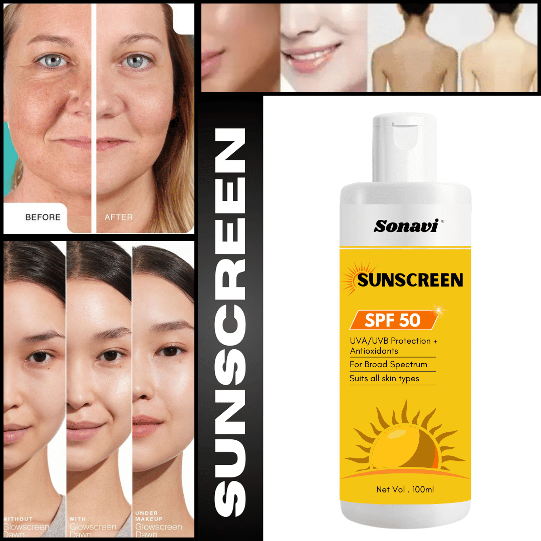 Sonavi SPF 50 Sunscreen Cream For All Skin Type ( Pack of 1 )