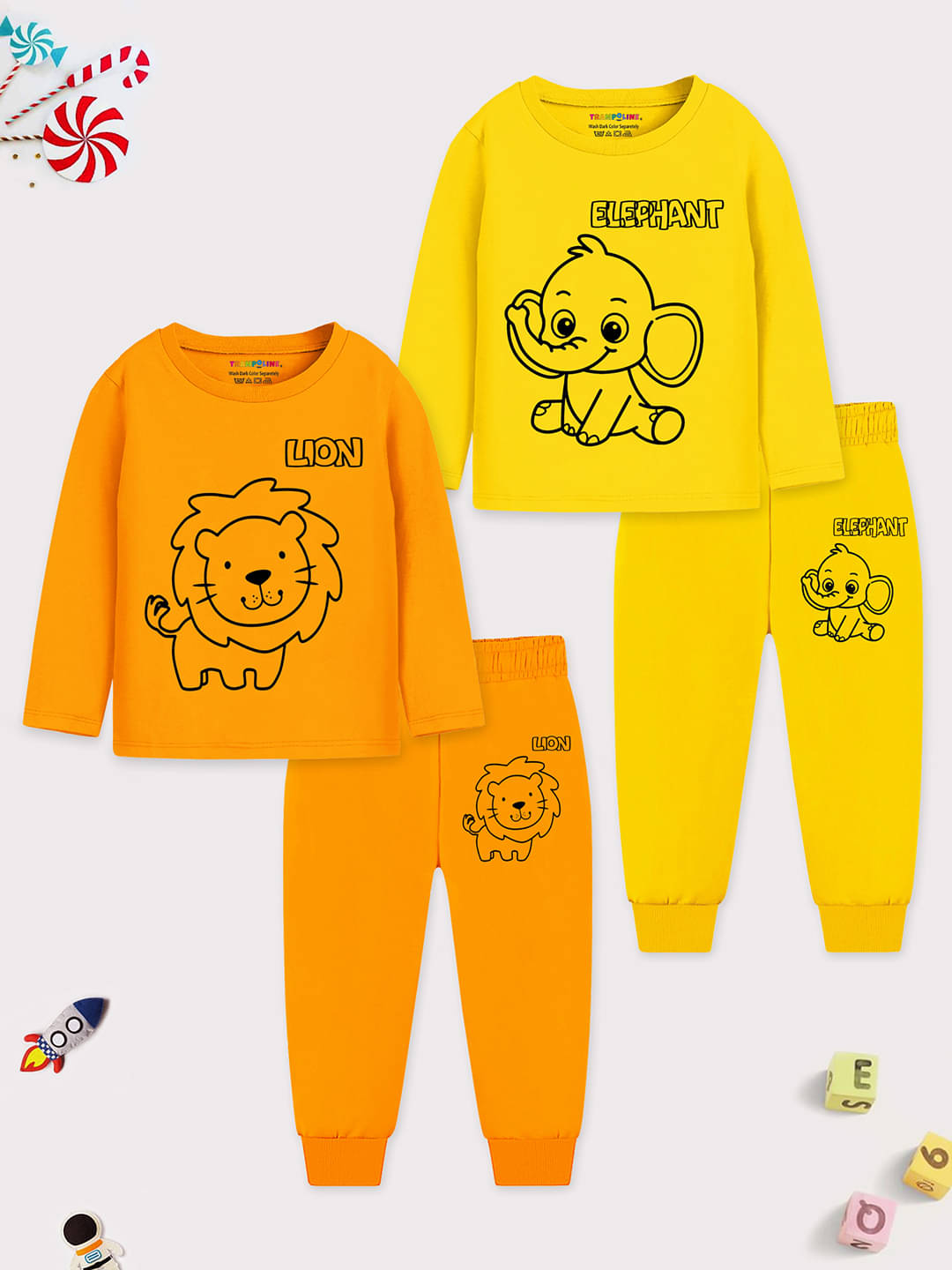 Trampoline Pack of 1 Boys Cotton Blend Nightsuit Set ( Multi Color ) Trampoline Pack of 1 Boys Cotton Blend Nightsuit Set ( Multi Color )