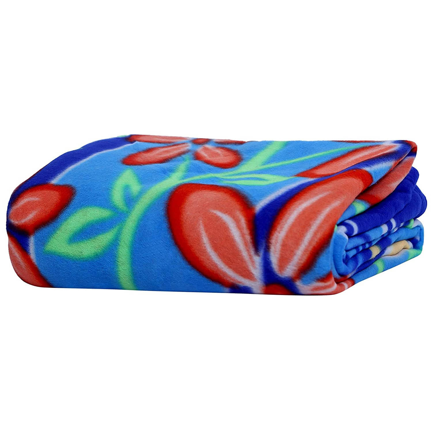 Welhouse India Fleece Floral Single Bed Blanket ( 225 cm x 150 cm ) - Multicolor ( Pack of 1 ) Assorted