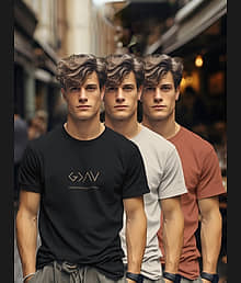BULLMER Trendy Printed Regular Fit Cotton Blend Crew Neck_Round Neck Half Sleeve T-Shirt For Men - Pack Of 3_Black_ Beige_ Brick