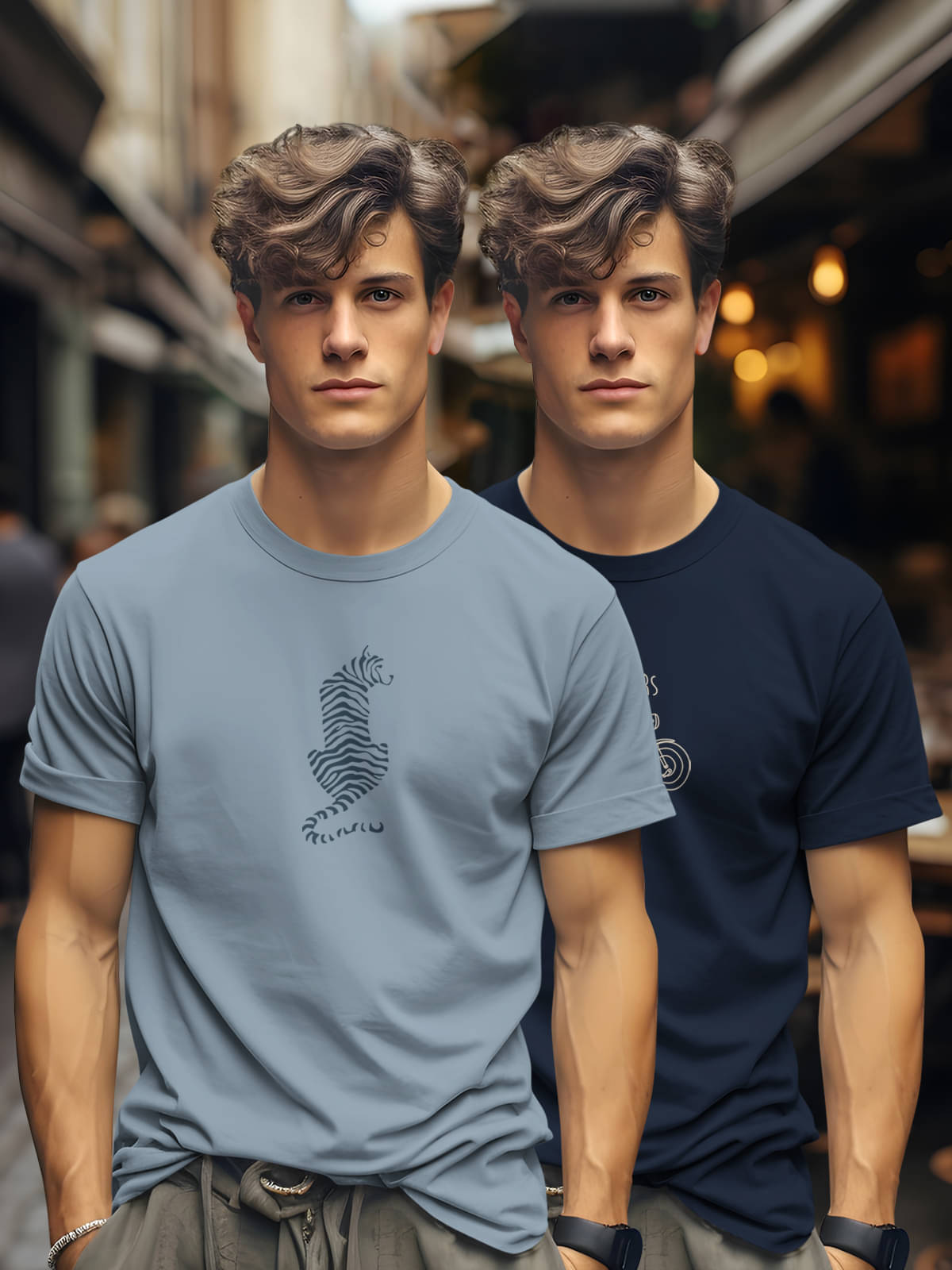 BULLMER Men Cotton Blend Regular Fit Printed T-Shirt ( Grey )     			BULLMER Men Cotton Blend Regular Fit Printed T-Shirt ( Grey )