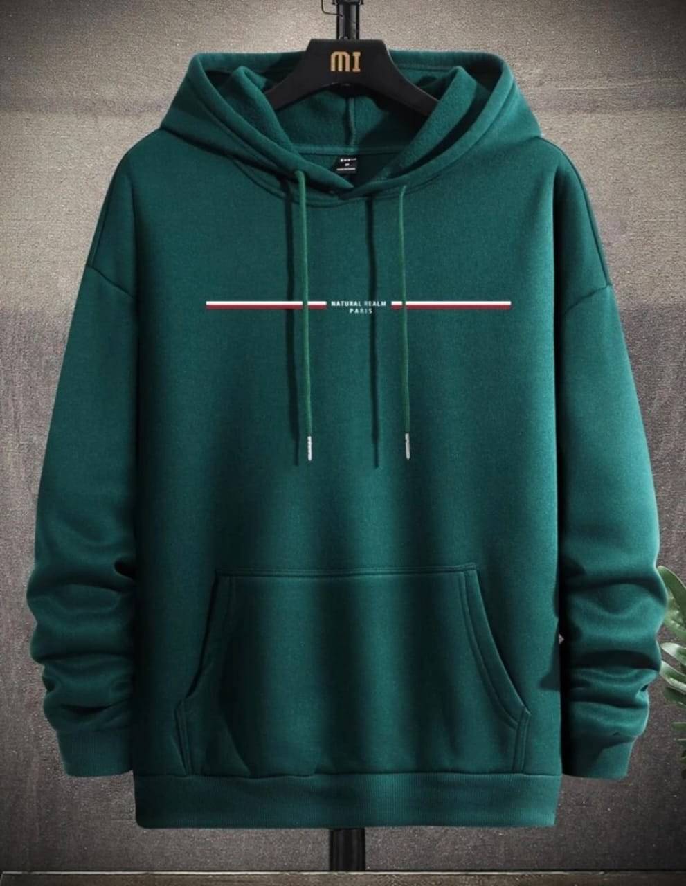     			ELBATROSS Fleece Hooded Men's Sweatshirt - Green ( Pack of 1 )