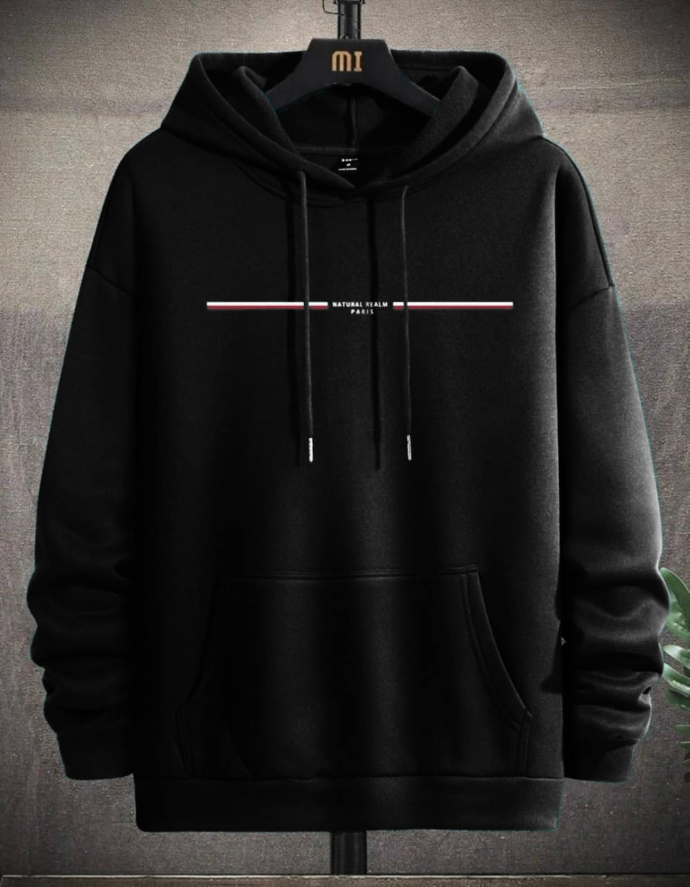     			ELBATROSS Fleece Hooded Men's Sweatshirt - Black ( Pack of 1 )