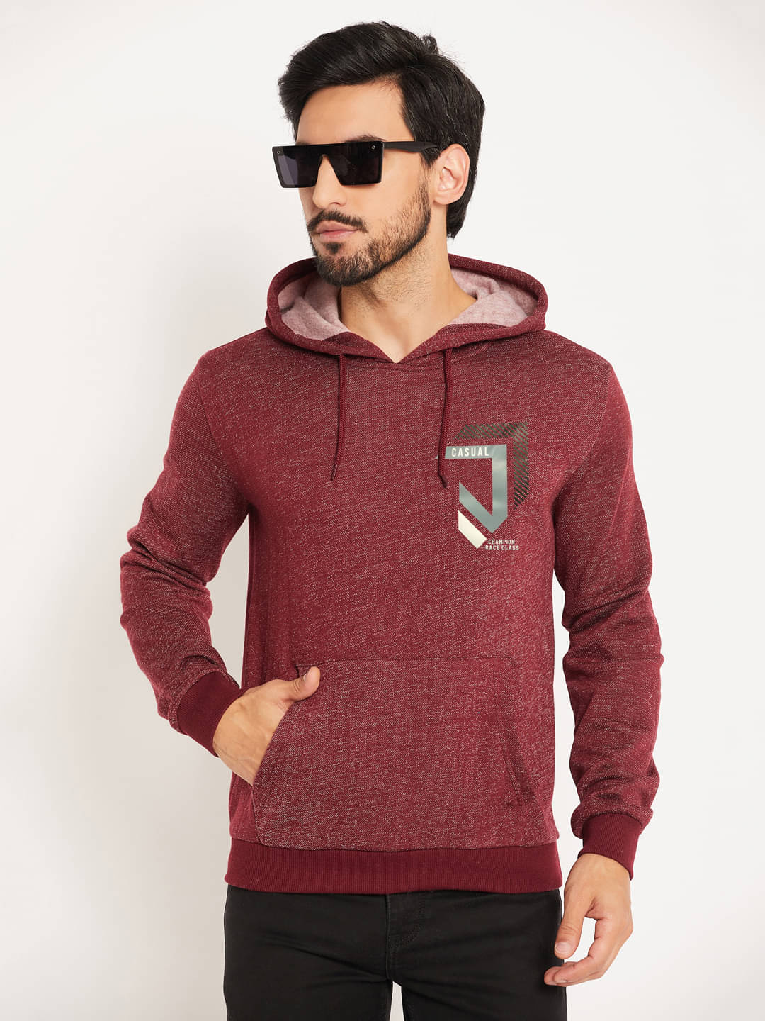 GET GOLF Fleece Hooded Men's Sweatshirt - Maroon ( Pack of 1 ) GET GOLF Fleece Hooded Men's Sweatshirt - Maroon ( Pack of 1 )