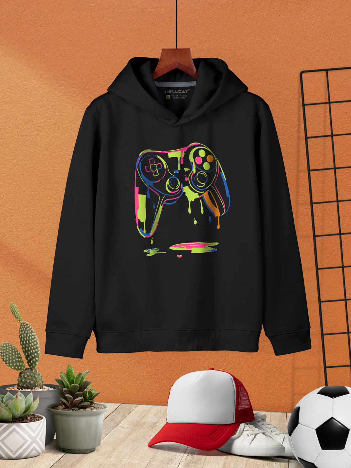     			HELLCAT Pack of 1 Boys Cotton Blend Sweatshirt ( Black )