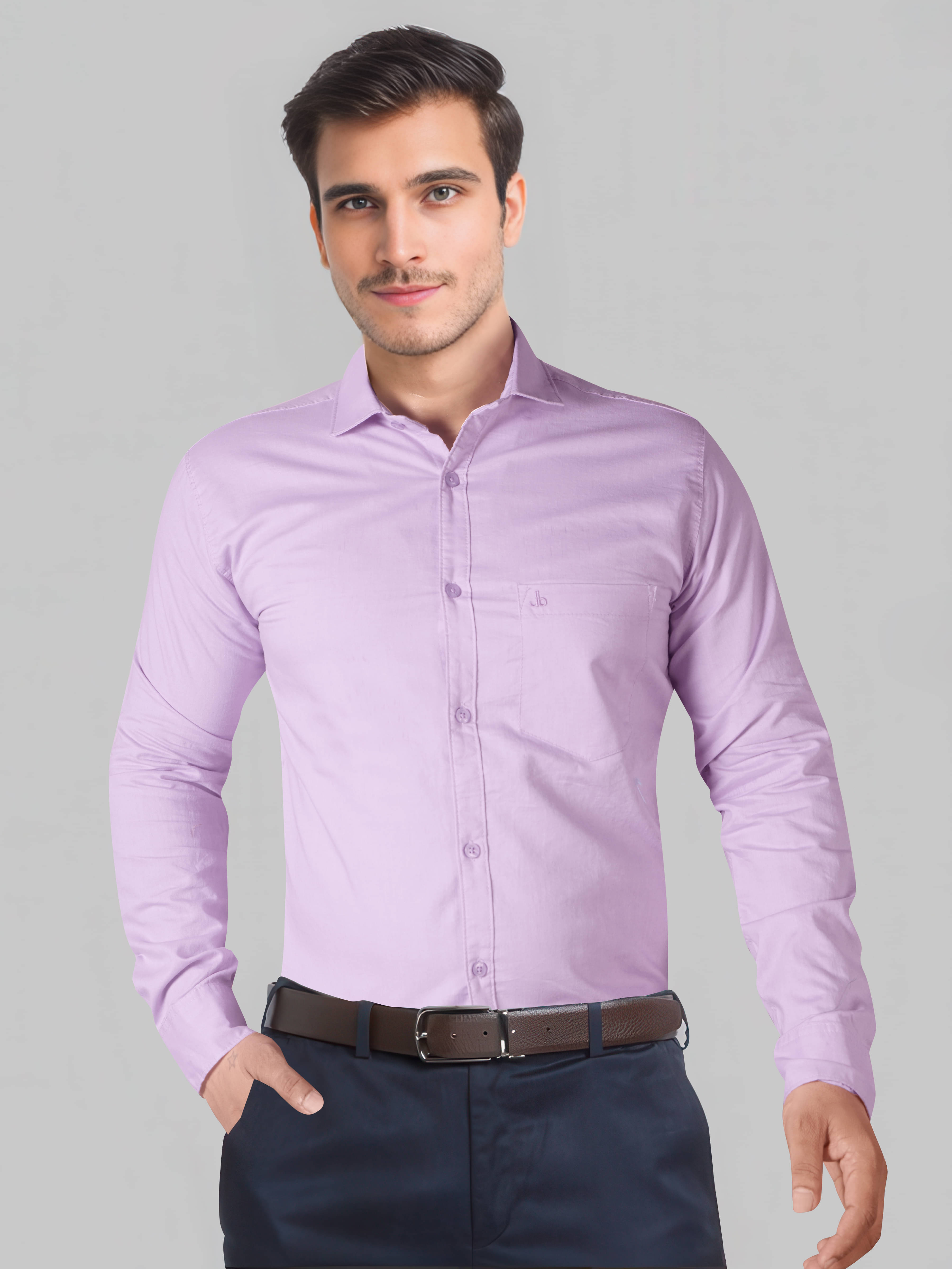 JB JUST BLACK 100% Cotton Regular Fit Solids Full Sleeves Men's Casual Shirt - Purple ( Pack of 1 ) JB JUST BLACK 100% Cotton Regular Fit Solids Full Sleeves Men's Casual Shirt - Purple ( Pack of 1 )