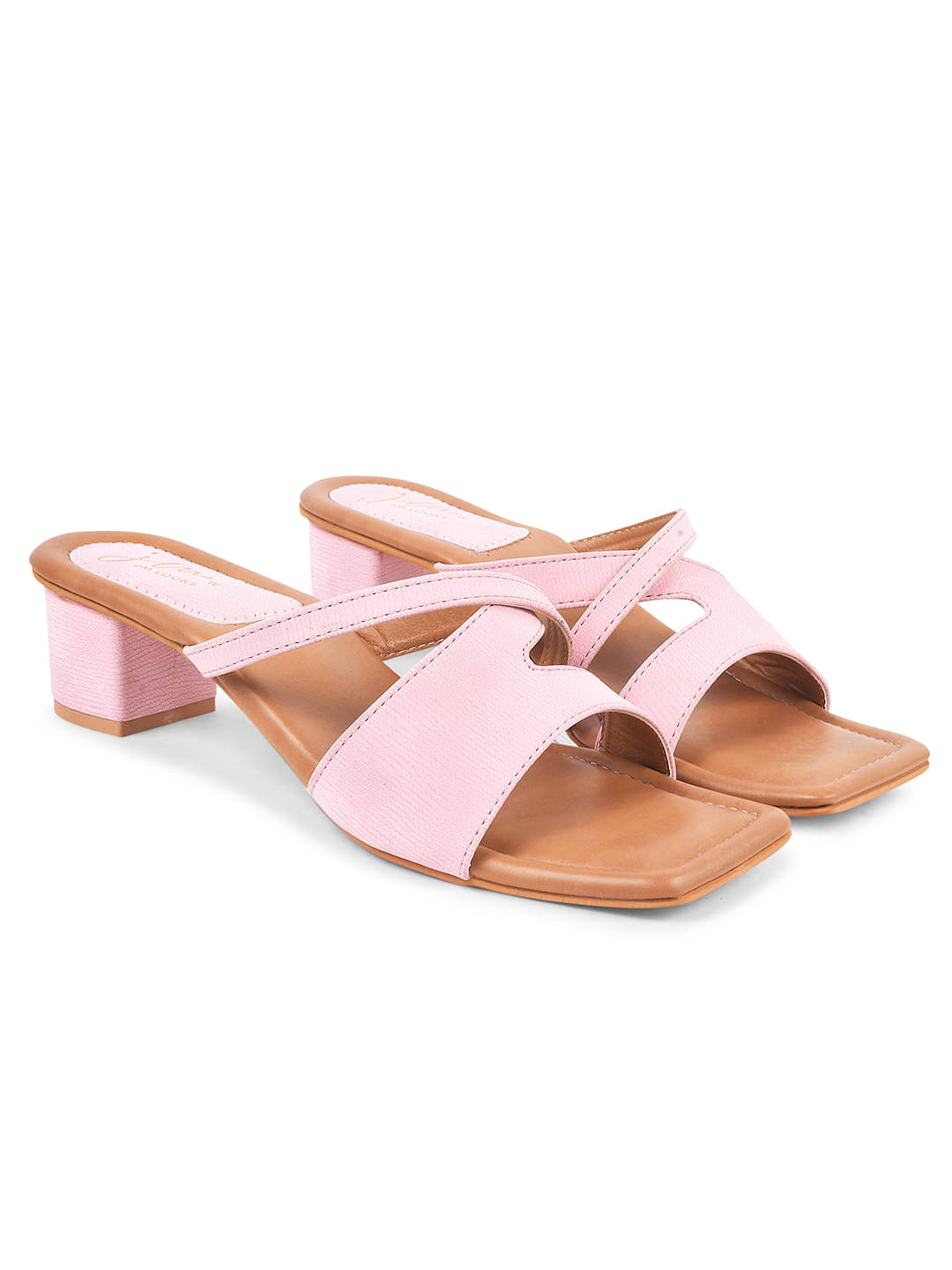     			JM Looks Pink Women's Slip On Heels