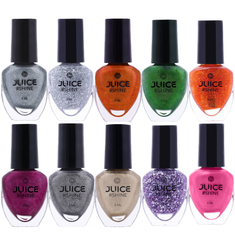     			Juice Multi Metallic Nail Polish 50 ( Pack of 10 )