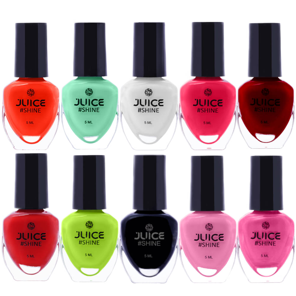     			Juice Red Glossy Nail Polish 50 ( Pack of 10 )