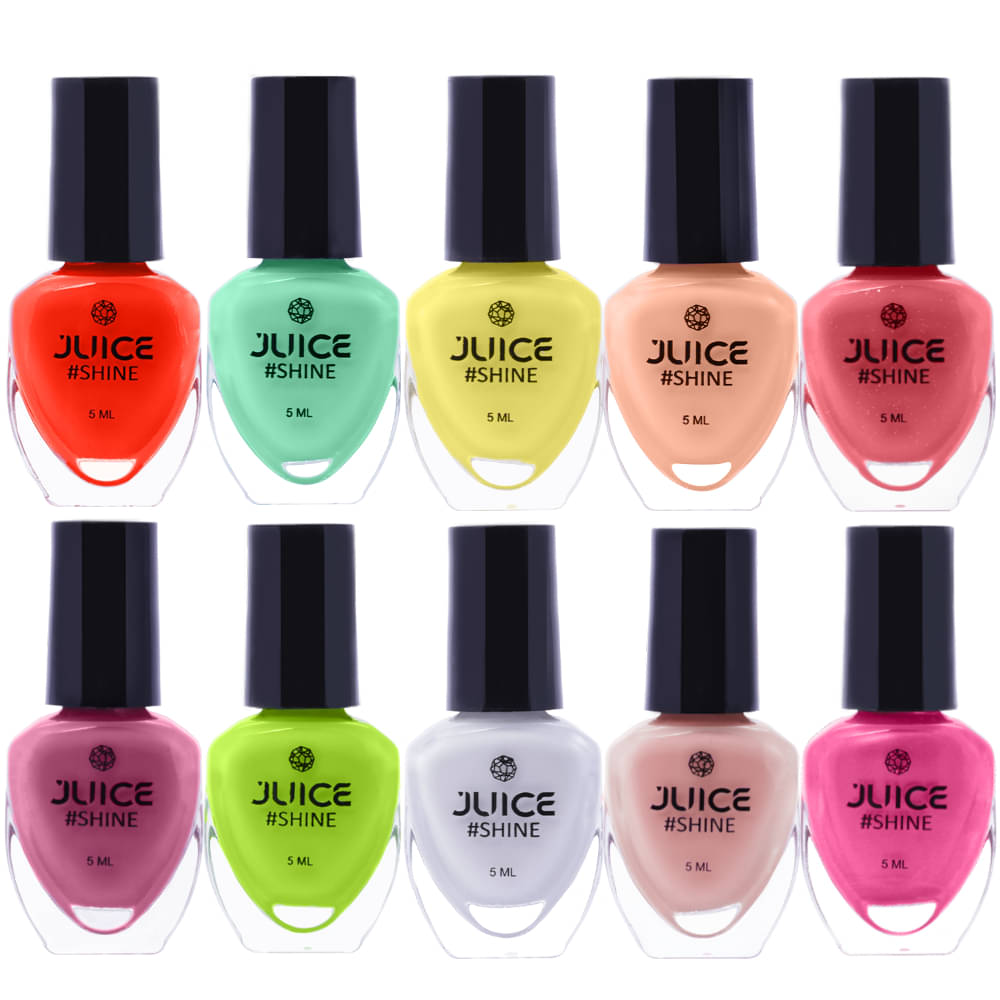     			Juice Red Glossy Nail Polish 50 ( Pack of 10 )
