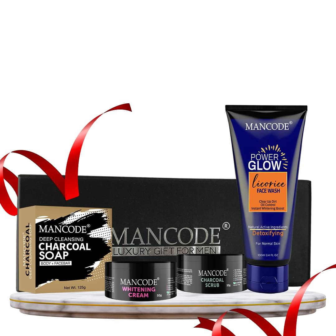 Mancode Skin Care Kit Gift Set- Brighten and Revitalize , Complete Skin Care , Gift Box (Pack of 4) Mancode Skin Care Kit Gift Set- Brighten and Revitalize , Complete Skin Care , Gift Box (Pack of 4)