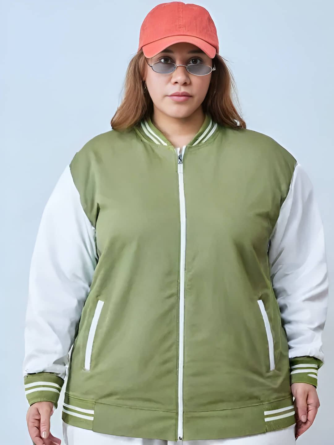 PLUS PARADISE Women Bomber Jacket ( Green ) - Jackets & Coats | Buy online on ZillyBuy