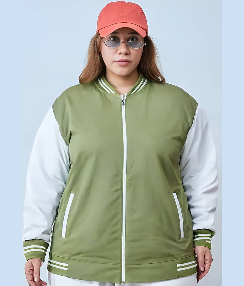 PLUS PARADISE Women Bomber Jacket ( Green ) - Jackets & Coats | Buy online on ZillyBuy