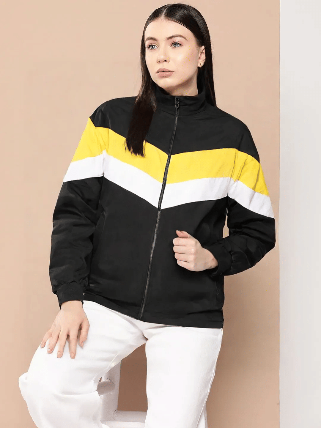 PLUS PARADISE - Polyester Multi Color Bomber Jackets PLUS PARADISE - Polyester Multi Color Bomber Jackets