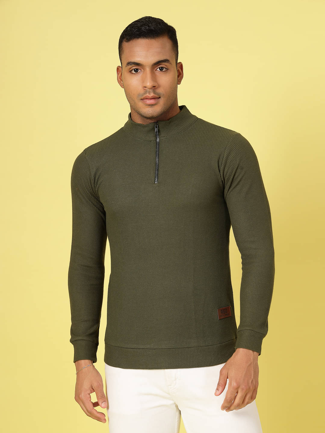 Rigo Pack of 1 Cotton Slim Fit Men's T-Shirt ( Olive )     			Rigo Pack of 1 Cotton Slim Fit Men's T-Shirt ( Olive )
