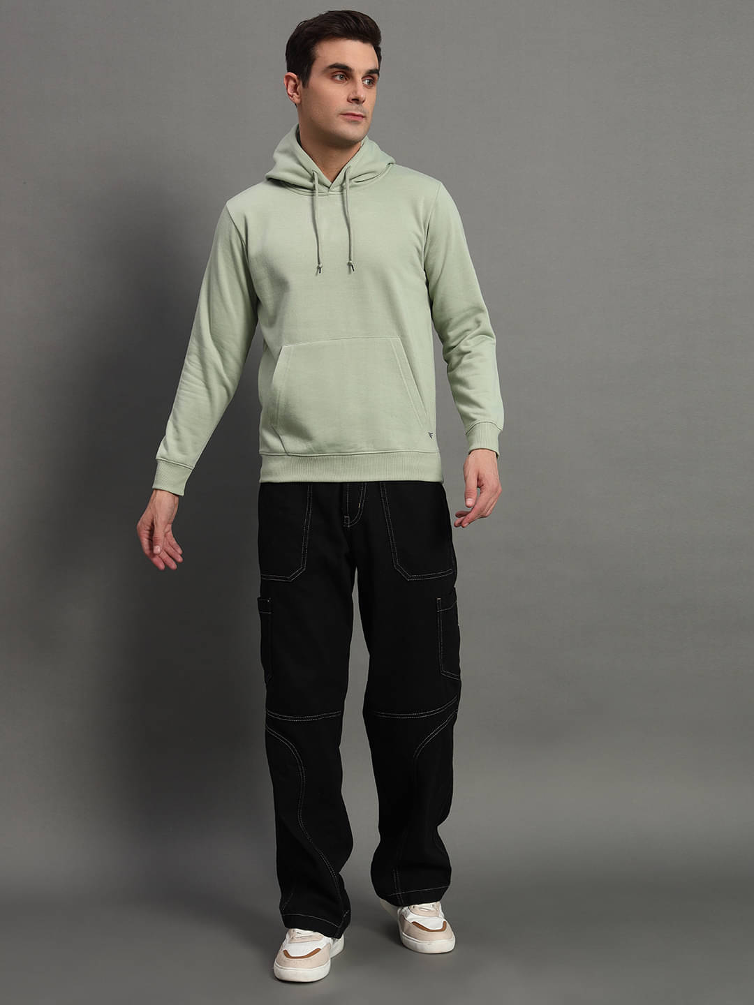 Riss Cotton Blend Hooded Men's Sweatshirt - Sea Green ( Pack of 1 )     			Riss Cotton Blend Hooded Men's Sweatshirt - Sea Green ( Pack of 1 )