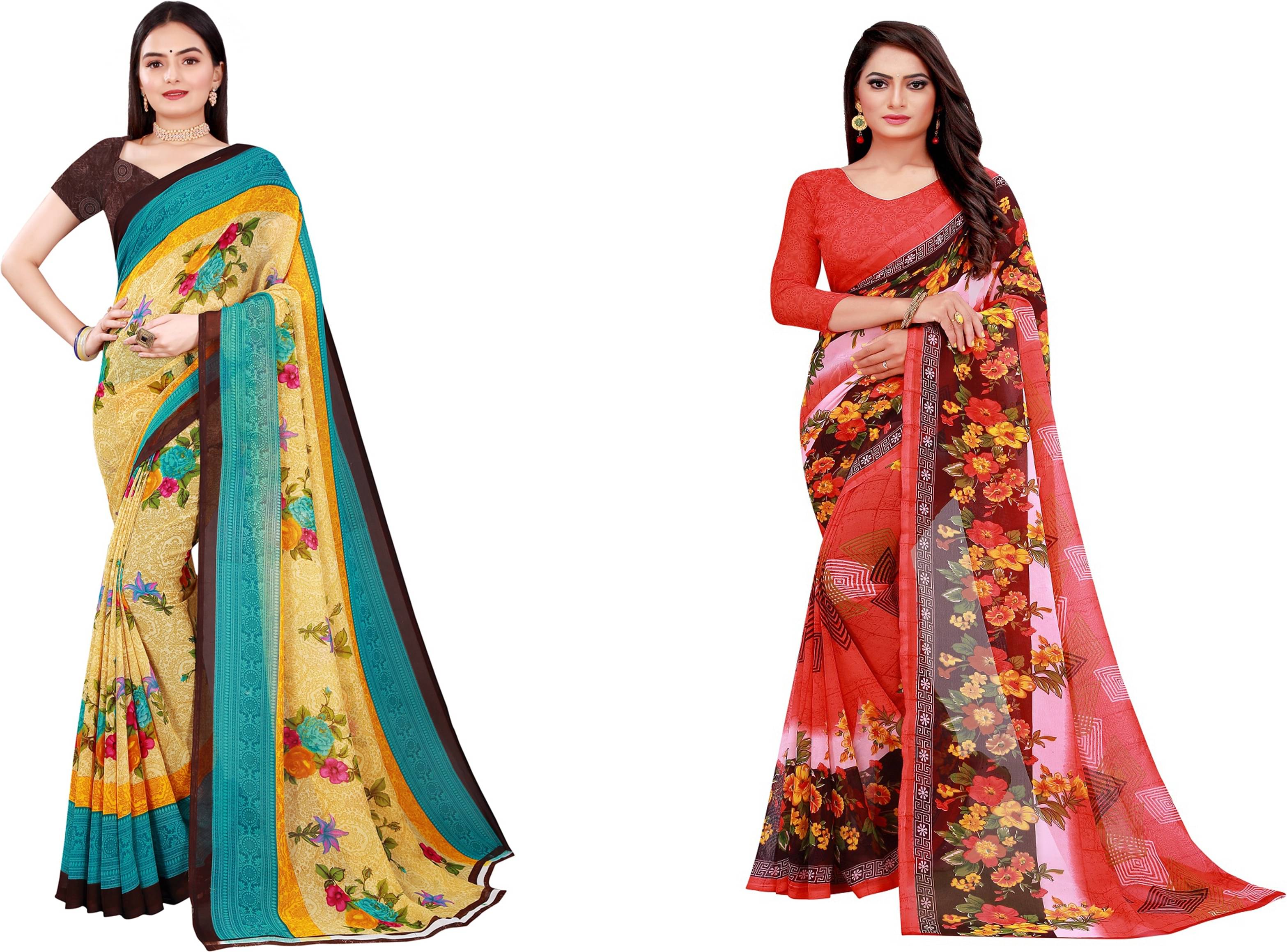     			Samai Cotton Silk Printed Saree With Unstitched Blouse Piece ( Multicolor4 )