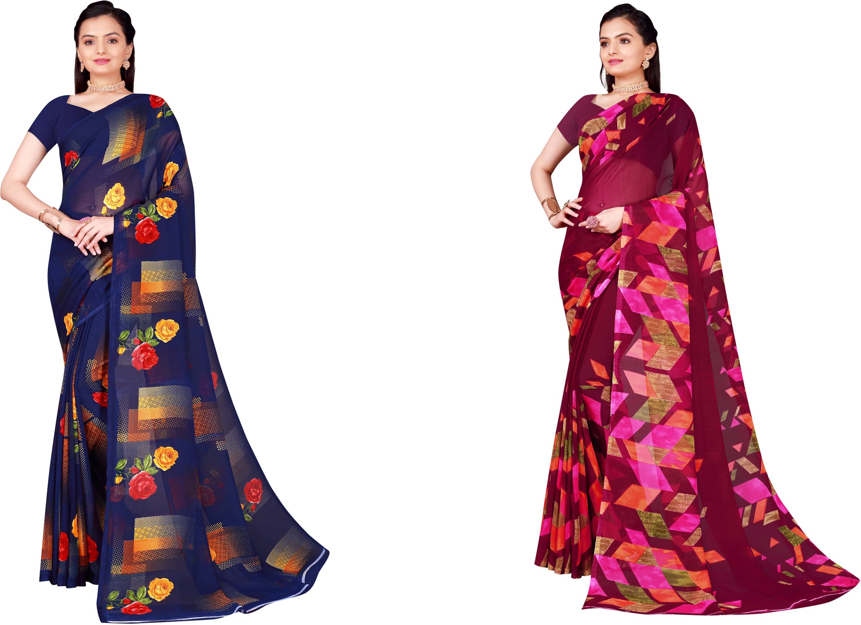     			Samai Cotton Silk Printed Saree With Unstitched Blouse Piece ( Multicolor3 )