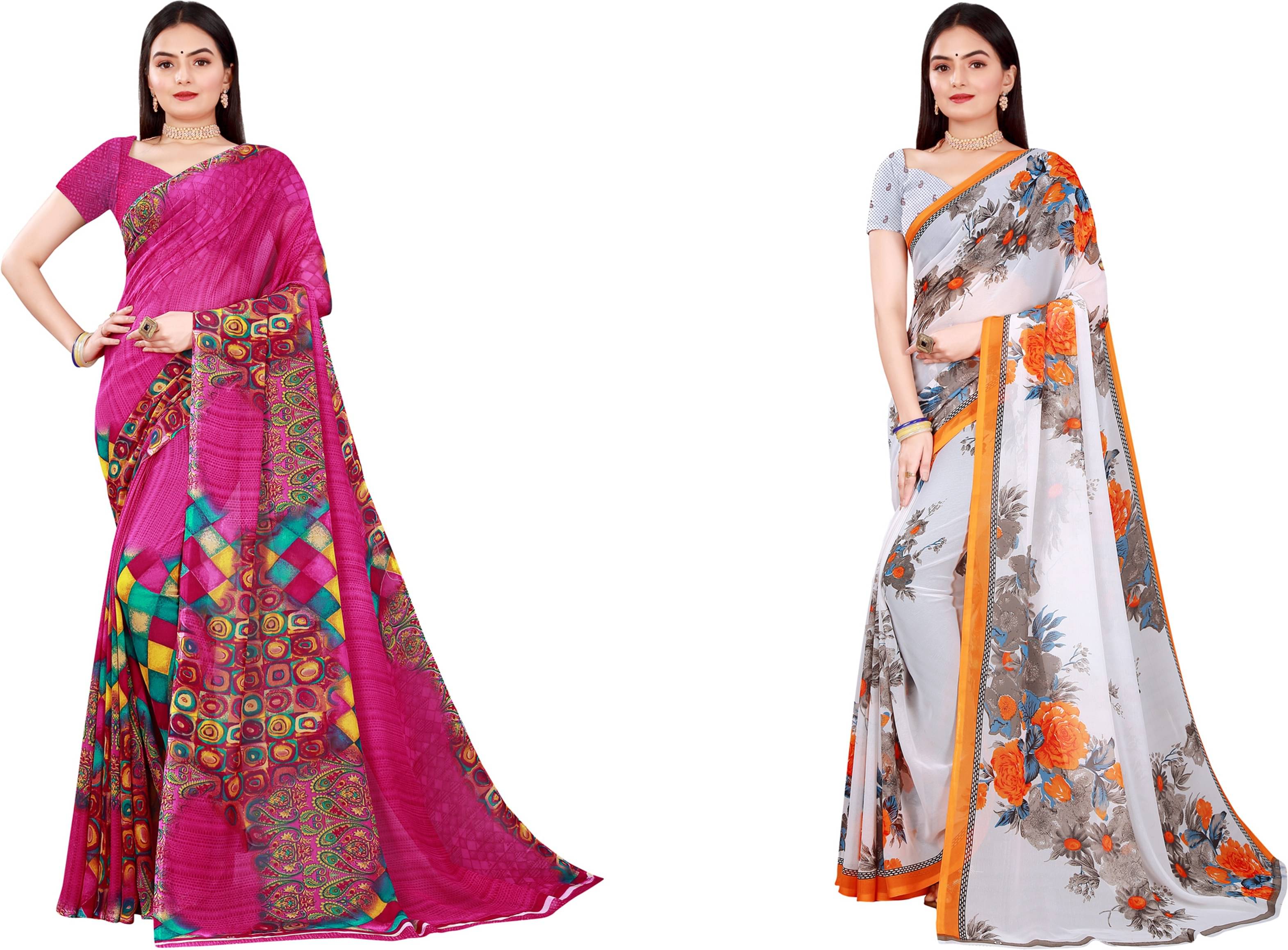    			Samai Cotton Silk Printed Saree With Unstitched Blouse Piece ( Multicolor1 )