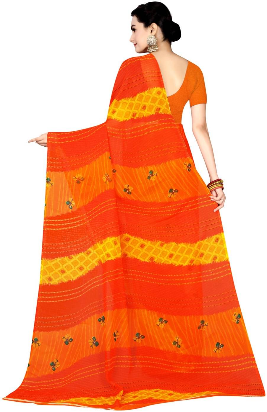     			Samai Georgette Printed Saree With Unstitched Blouse Piece ( Multicolor8 )