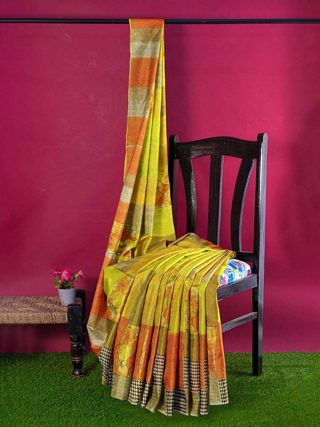     			Samai Georgette Printed Saree With Unstitched Blouse Piece ( Multicolor8 )