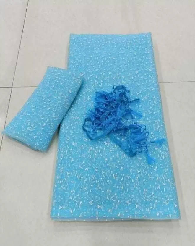 Samai Net Embellished Saree With Unstitched Blouse Piece ( SkyBlue ) Samai Net Embellished Saree With Unstitched Blouse Piece ( SkyBlue )