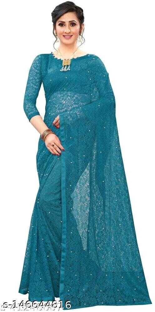 Samai Net Self Design Saree Without Blouse Piece ( LightBLue ) Samai Net Self Design Saree Without Blouse Piece ( LightBLue )