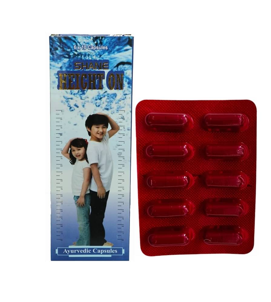 Shane Height On Ayurvedic (Increase Height Naturally) Capsule 60 no.s Unflavoured Single Pack Shane Height On Ayurvedic (Increase Height Naturally) Capsule 60 no.s Unflavoured Single Pack