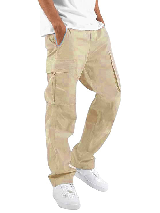     			Shine n Show Regular Flat Men's Cargos - Cream ( Pack of 1 )
