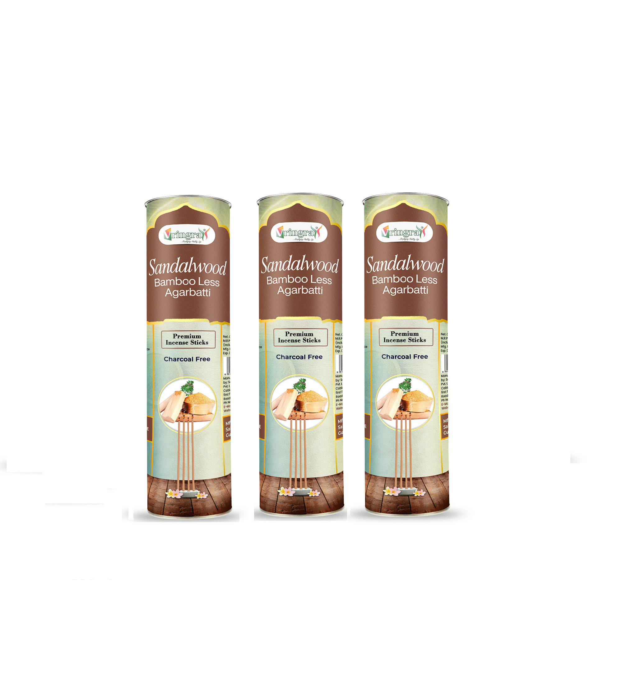     			Vringra Incense Stick Rustic Sandalwood 100 gm ( Pack of 3 )