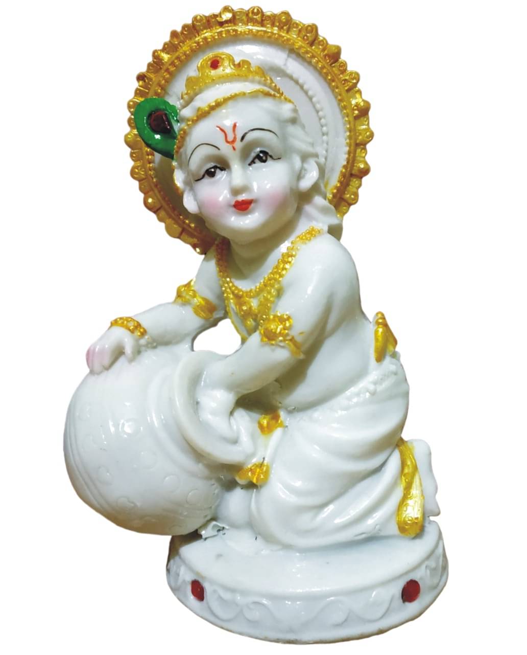     			WINSOME COLLECTION Resin Lord Krishna Idol ( 9 cm )