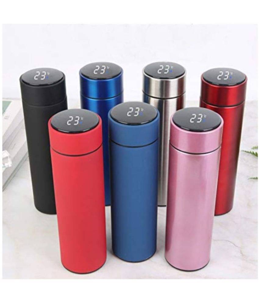     			kp2 LED Temperature Display Red Steel Water Bottle 500 mL ( Set of 1 )