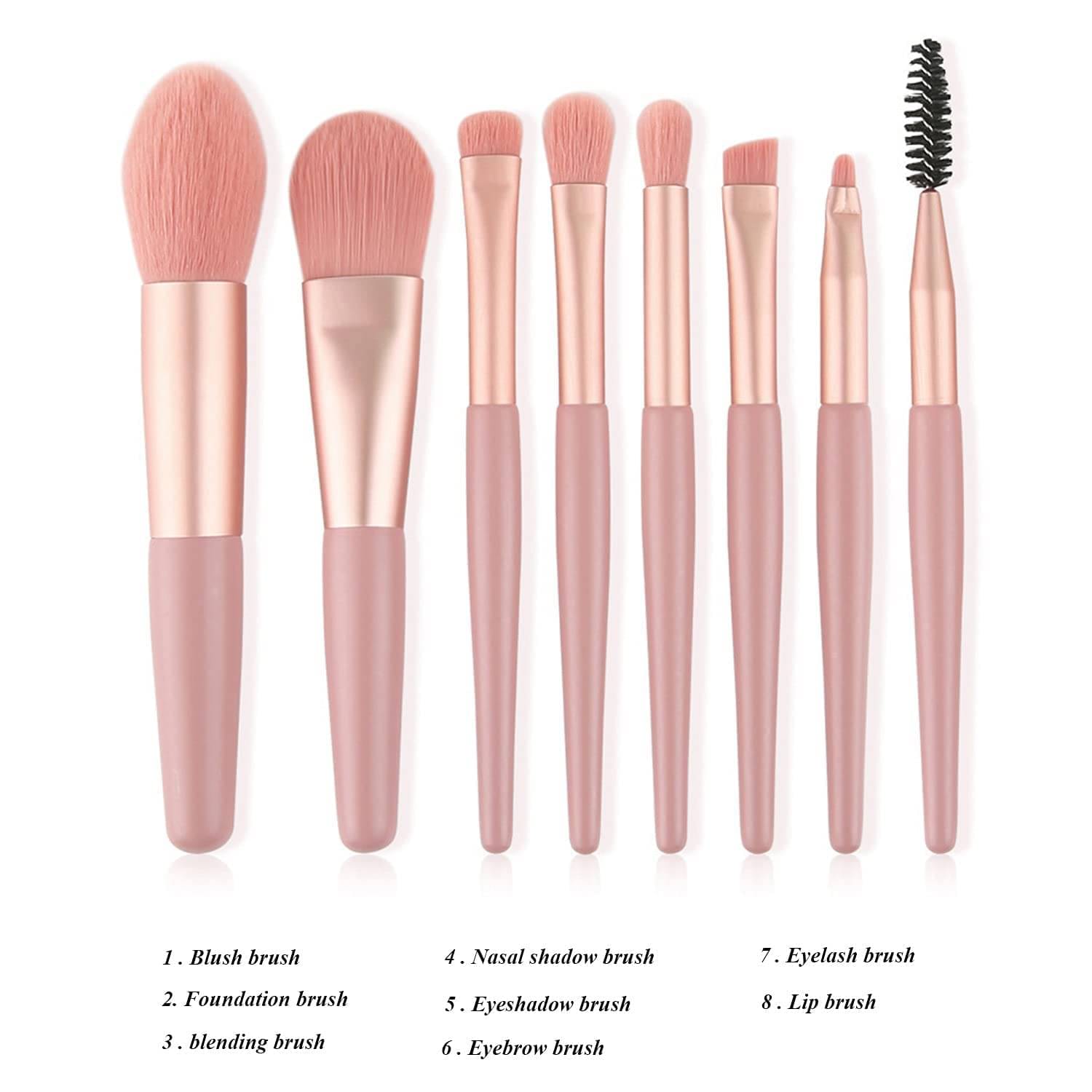     			purrpalax Synthetic Foundation Brush,Concealer Brush 8 Pcs 10 g