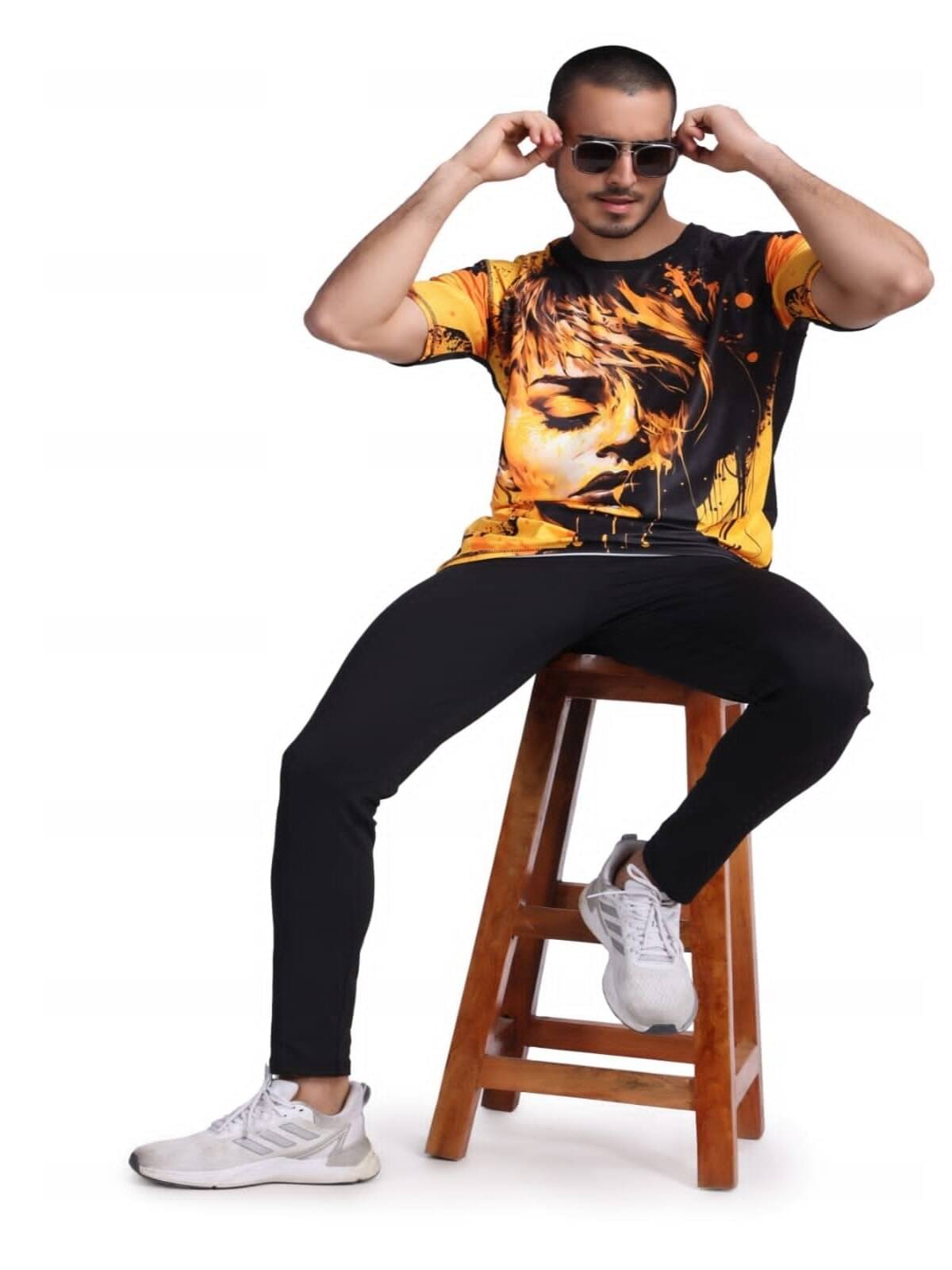 yellow tree Polyester Regular Fit Printed Half Sleeves Men's Round T-Shirt - Multicolor ( Pack of 1 ) yellow tree Polyester Regular Fit Printed Half Sleeves Men's Round T-Shirt - Multicolor ( Pack of 1 )