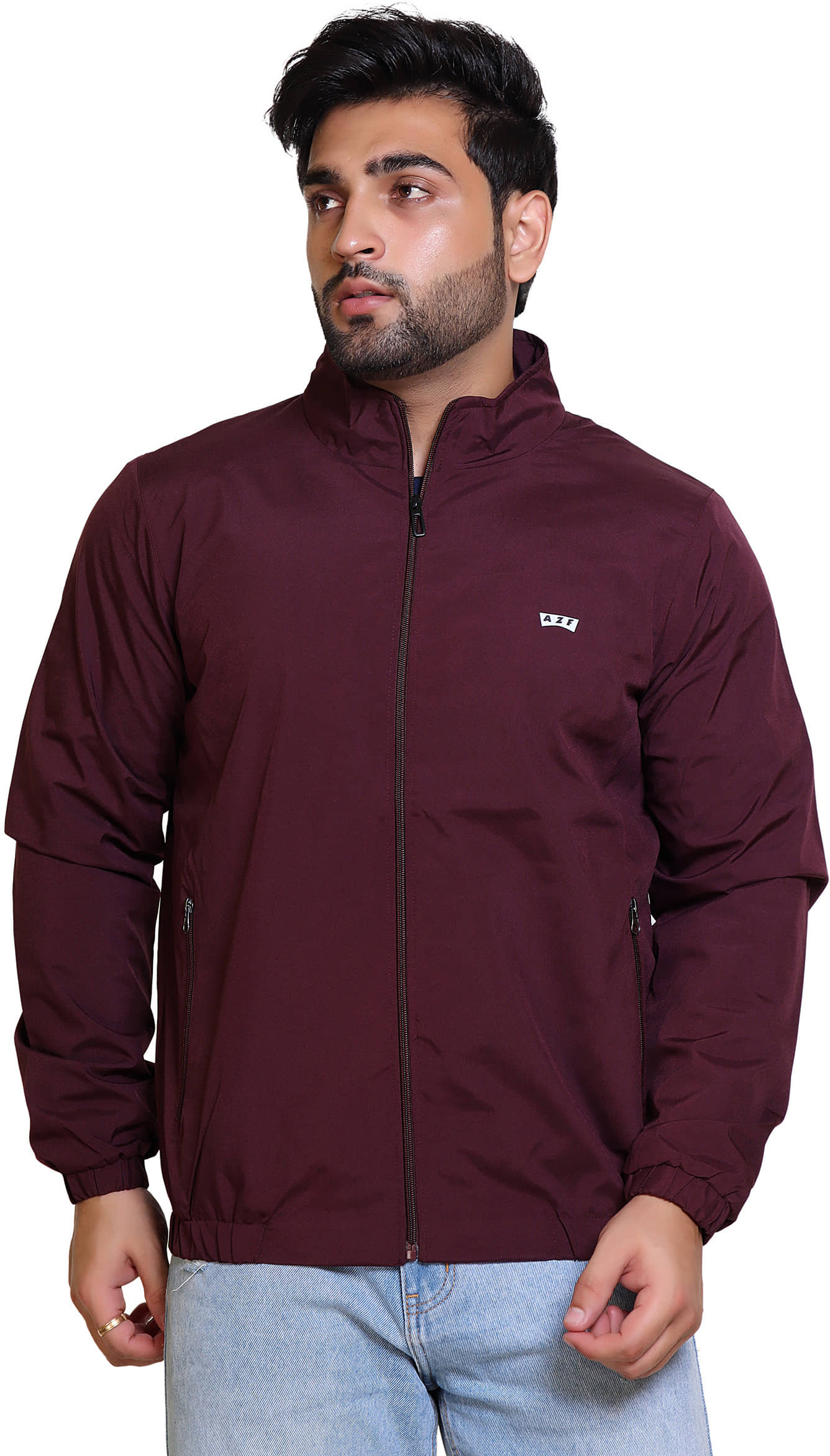 AZF Nylon Men's Casual Jacket - Wine ( Pack of 1 ) - Jackets & Coats | Buy online on ZillyBuy