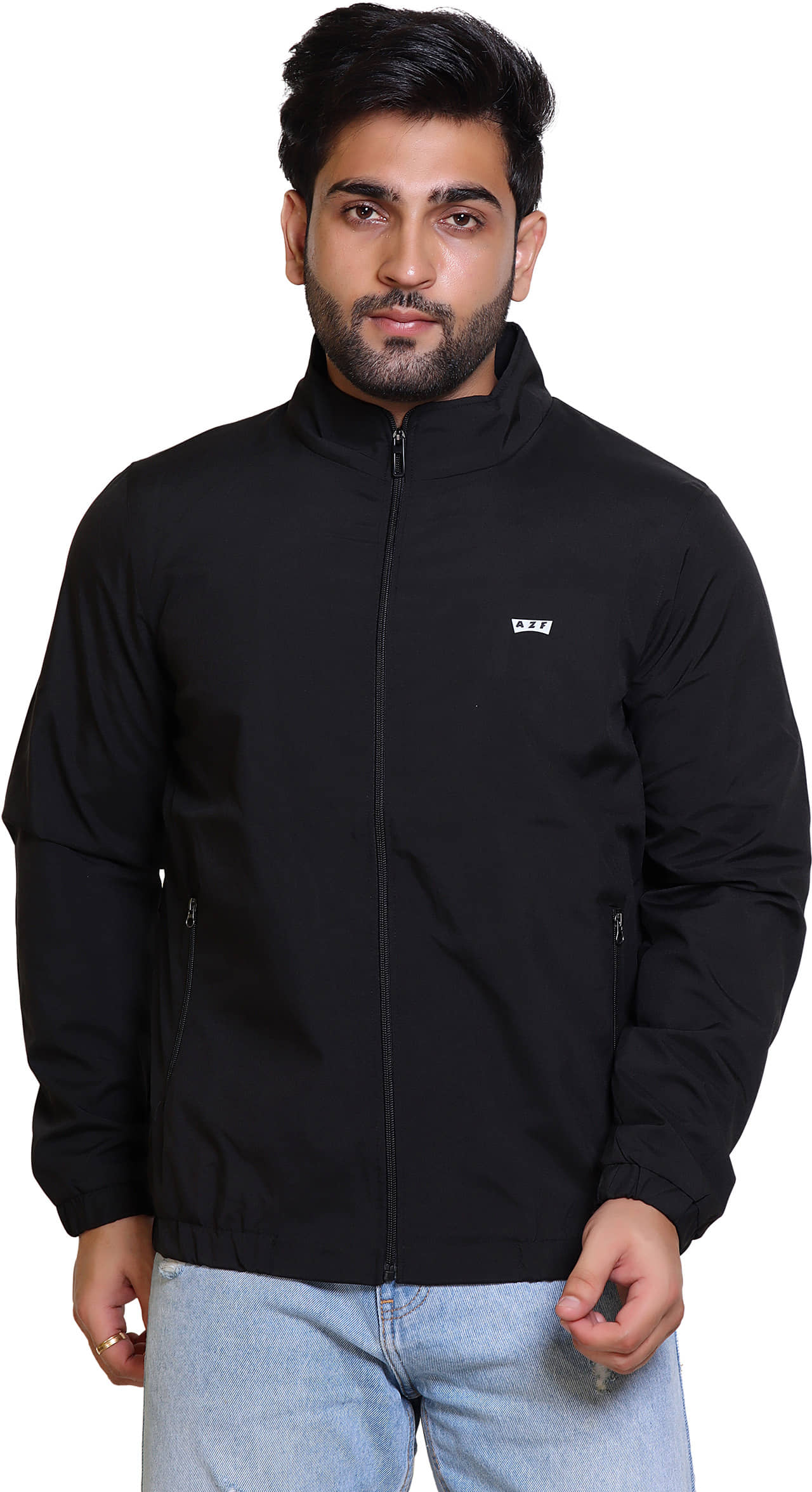AZF Nylon Men's Windcheater Jacket - Black ( Pack of 1 ) - Jackets & Coats | Buy online on ZillyBuy