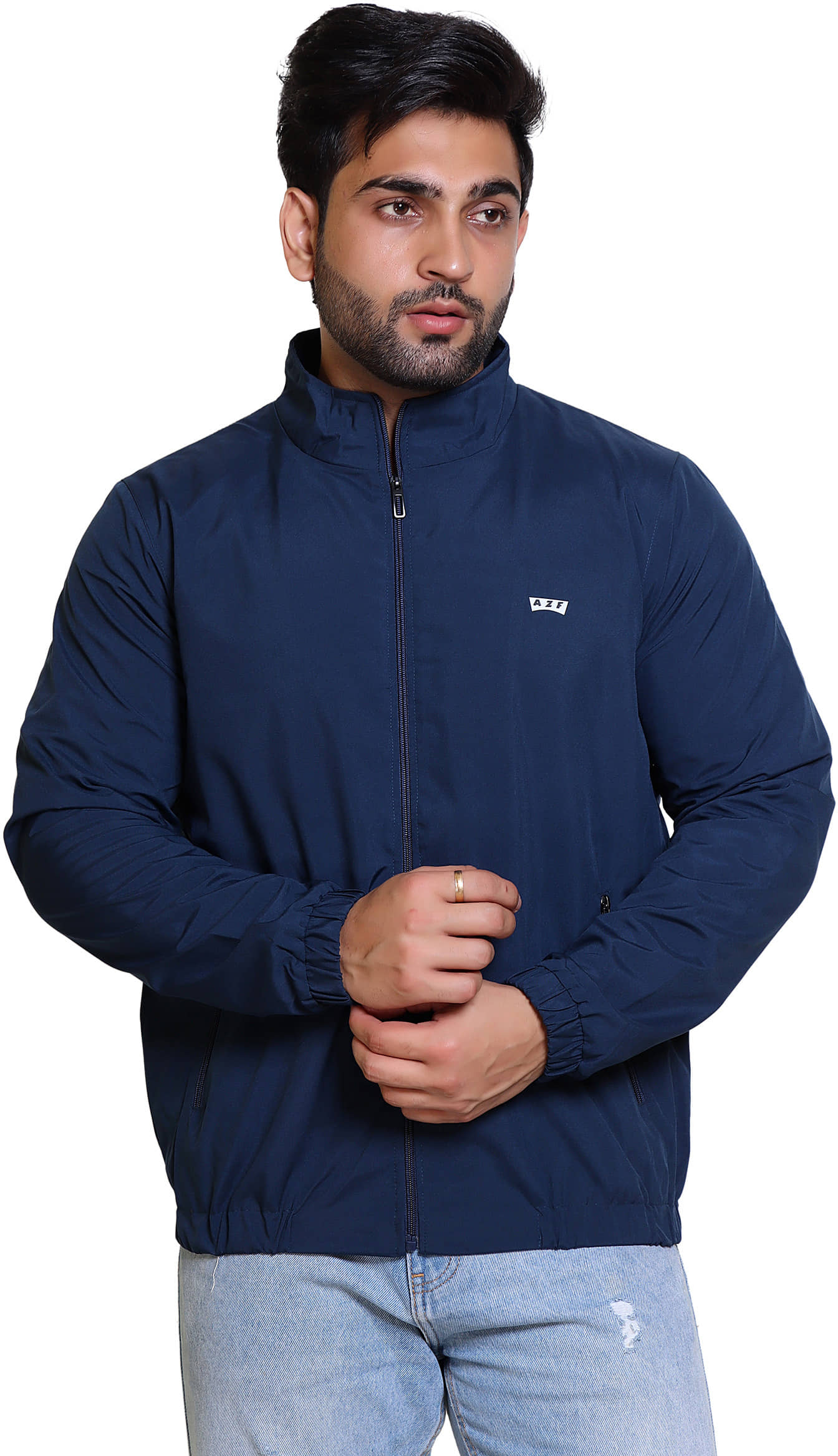 AZF Nylon Men's Windcheater Jacket - Blue ( Pack of 1 ) - Jackets & Coats | Buy online on ZillyBuy