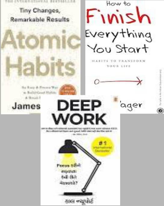     			Atomic Habits + The Almanack Of Naval Ravikant + Deep Work