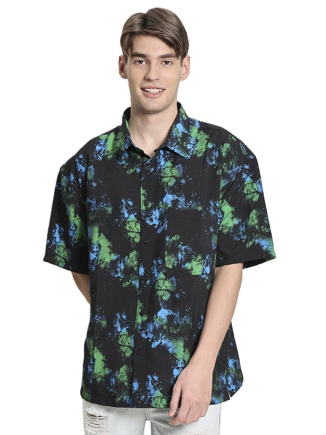 Bene Kleed Abstract Printed Oversize Casual Shirt Bene Kleed Abstract Printed Oversize Casual Shirt