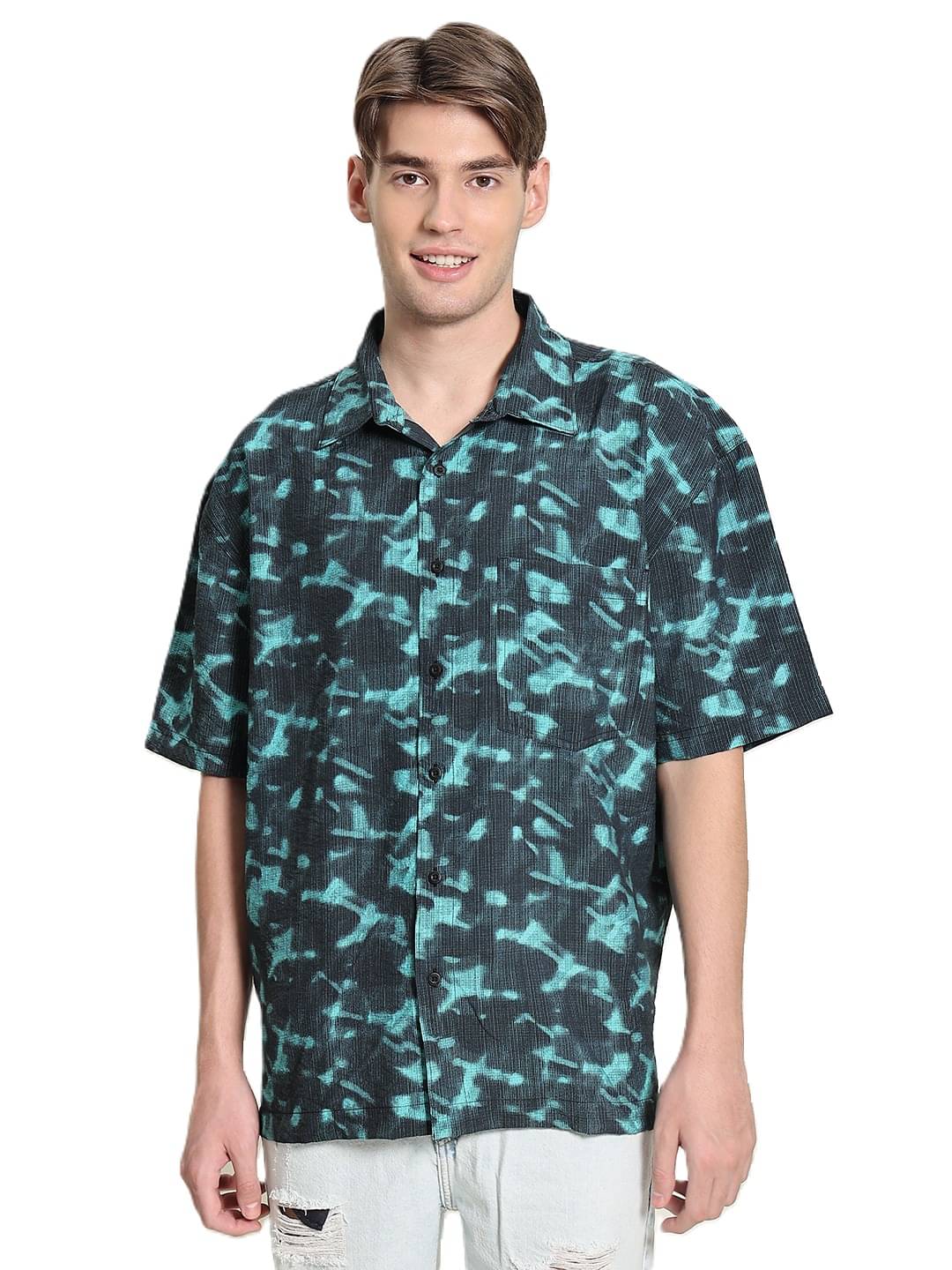    			Bene Kleed Abstract Printed Oversize Casual Shirt