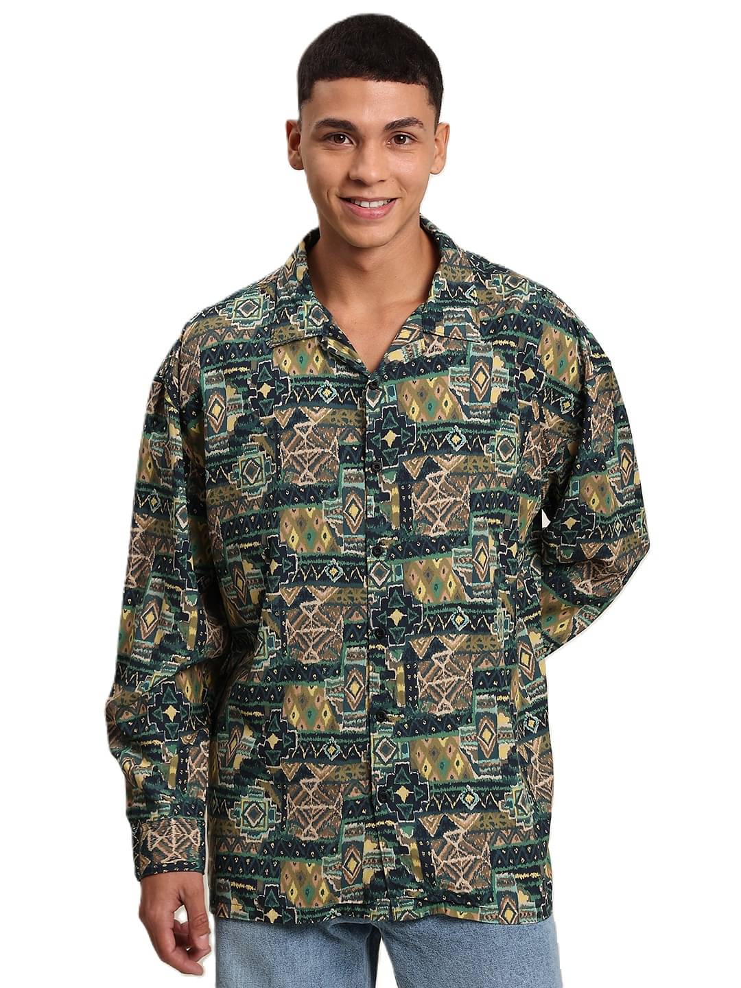 Bene Kleed Men Abstract Printed Opaque Casual Shirt Bene Kleed Men Abstract Printed Opaque Casual Shirt