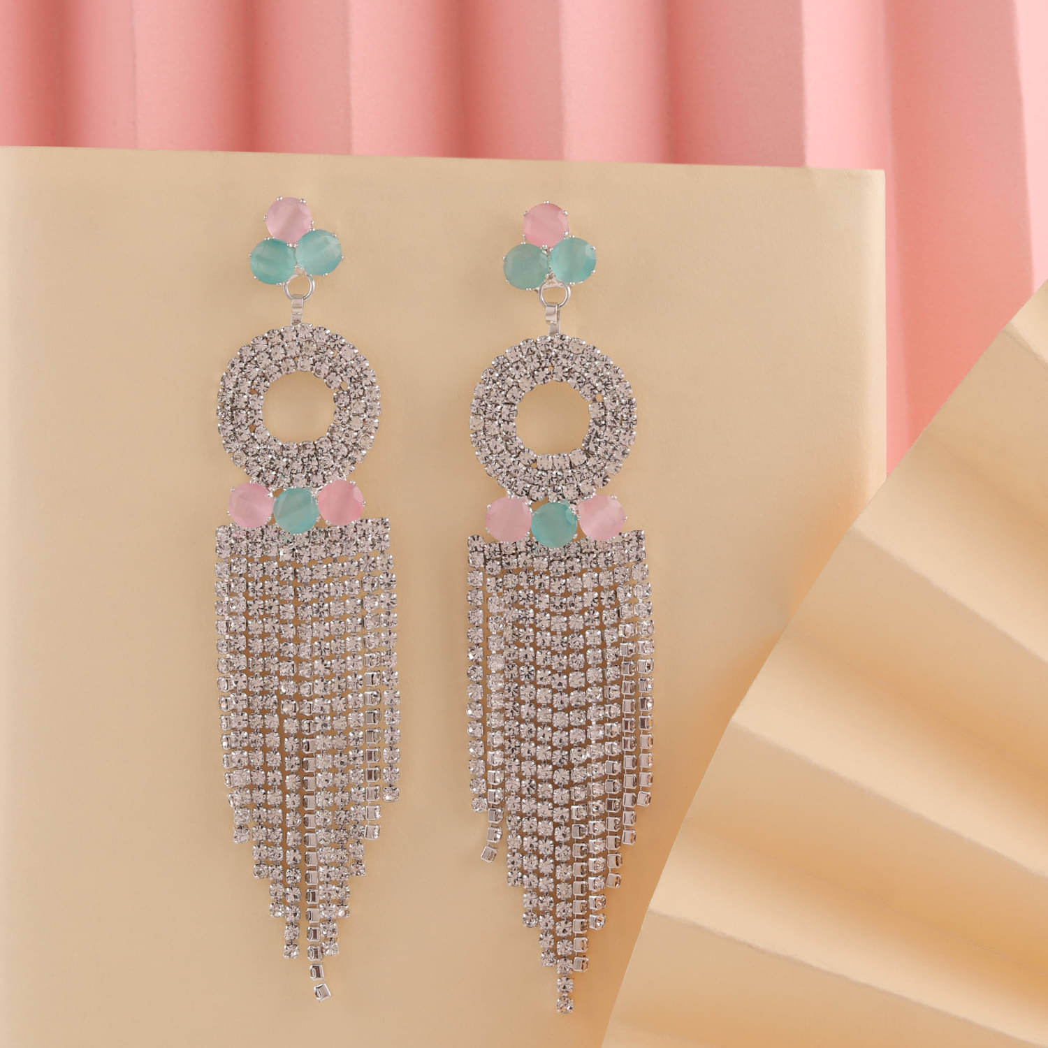     			Bhagya Lakshmi Multi Color Jhumki Earrings ( Pack of 1 )