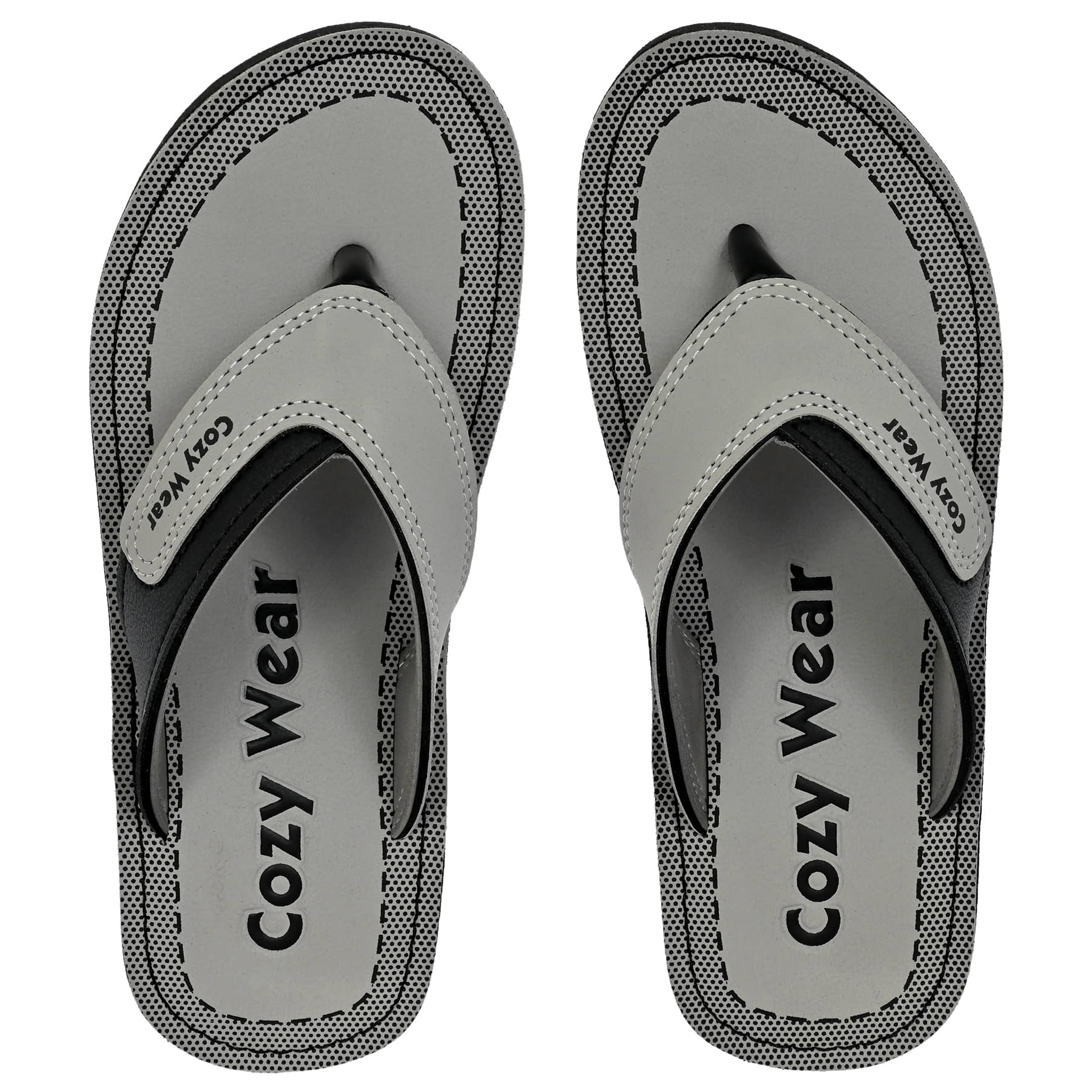 Cozy Wear Grey Men's Thong Flip Flop