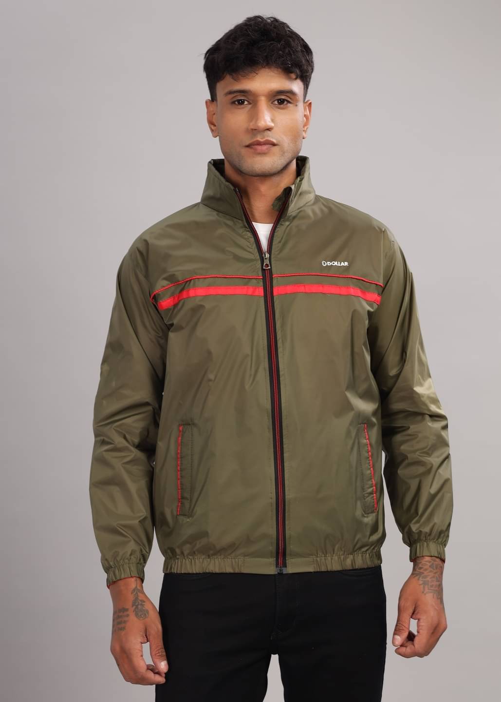 Dollar Nylon Men's Windcheater Jacket - Olive ( Pack of 1 ) Dollar Nylon Men's Windcheater Jacket - Olive ( Pack of 1 )