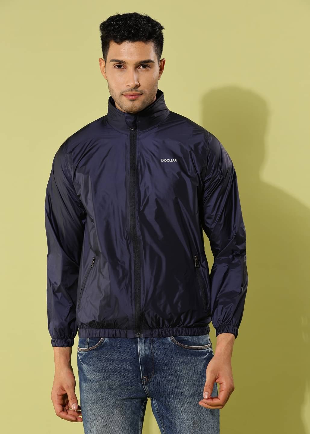     			Dollar Nylon Men's Windcheater Jacket - Navy ( Pack of 1 )