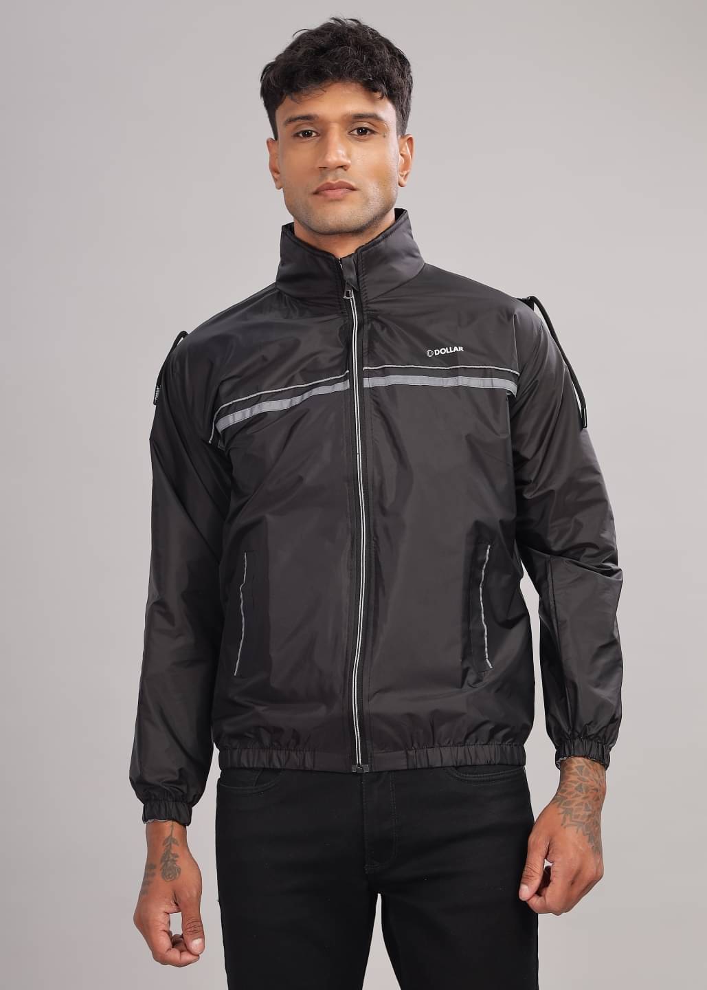     			Dollar Nylon Men's Windcheater Jacket - Black ( Pack of 1 )
