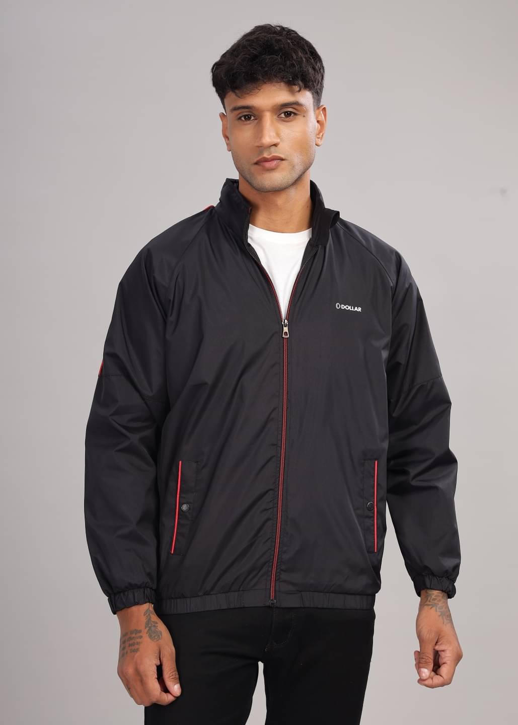     			Dollar Polyester Men's Windcheater Jacket - Black ( Pack of 1 )