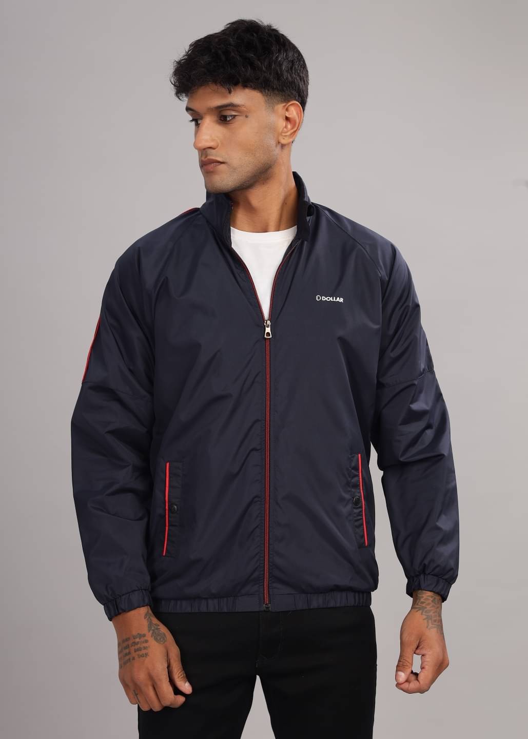 Dollar Polyester Blend Men's Windcheater Jacket - Navy ( Pack of 1 ) Dollar Polyester Blend Men's Windcheater Jacket - Navy ( Pack of 1 )