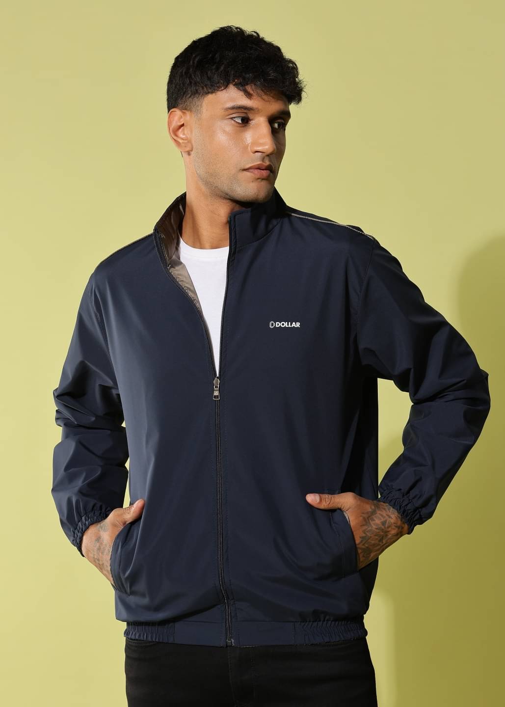 Dollar Polyester Blend Men's Windcheater Jacket - Navy ( Pack of 1 ) Dollar Polyester Blend Men's Windcheater Jacket - Navy ( Pack of 1 )