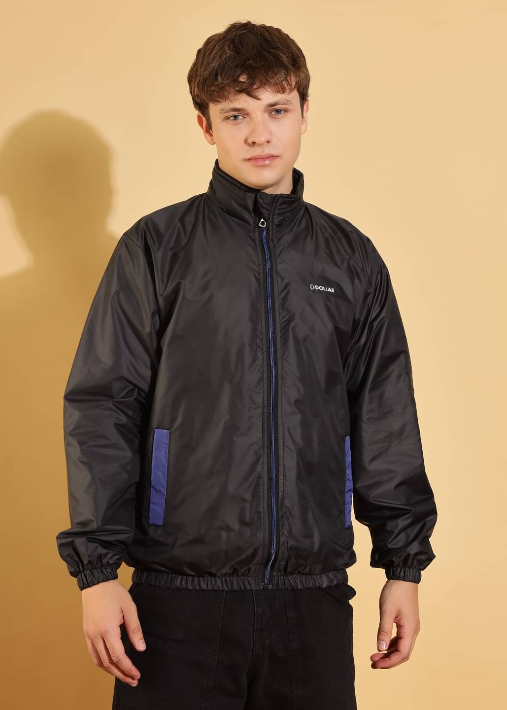     			Dollar Polyester Blend Men's Windcheater Jacket - Black ( Pack of 1 )